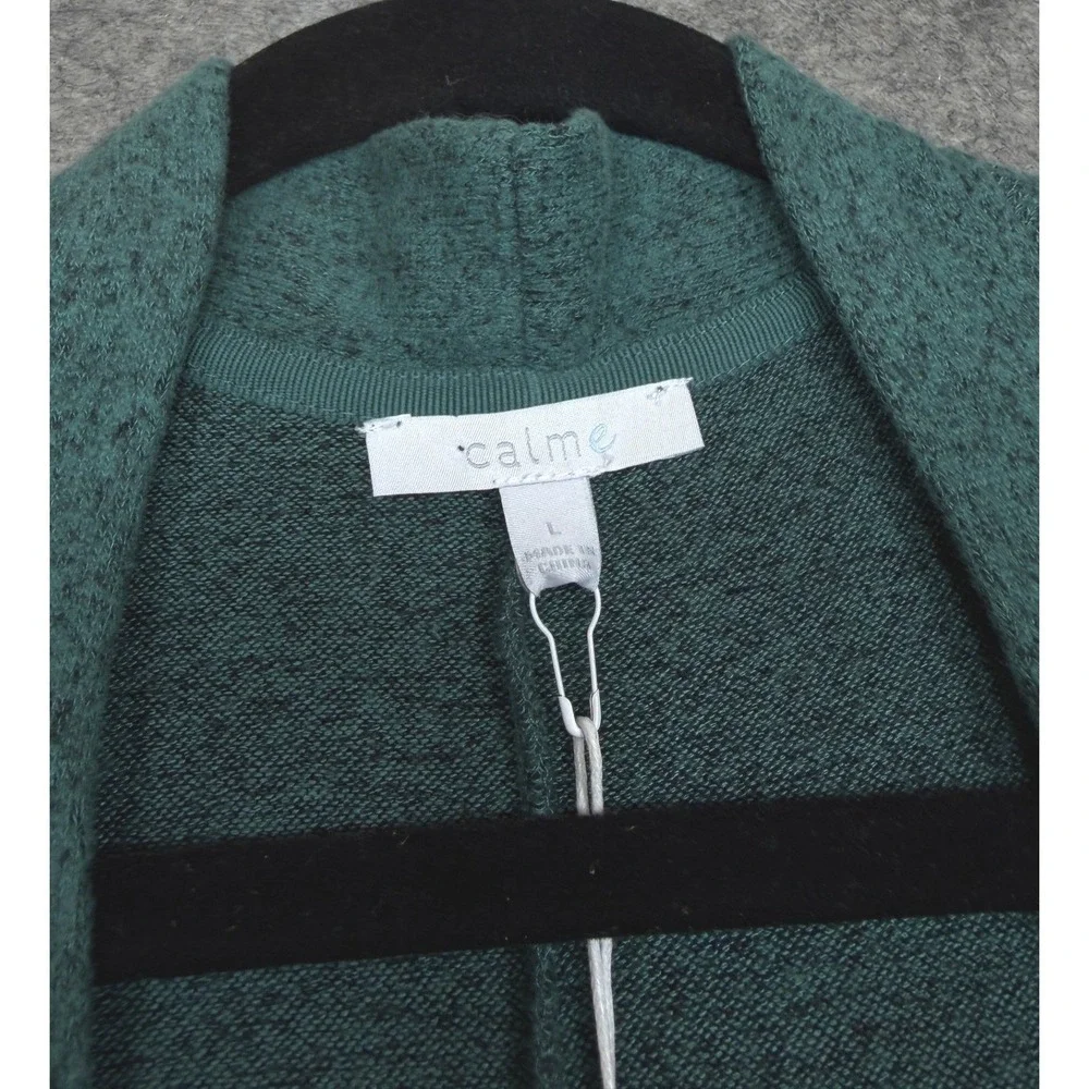 Calme Johnny Was Hachi Kimono Sweater Womens L Green Liya Long Sleeve Duster New